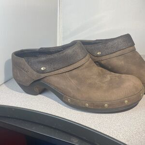 Merrell Clogs Women's Size 8 US Luxe Wrap Bitter Chocolate Leather Mules